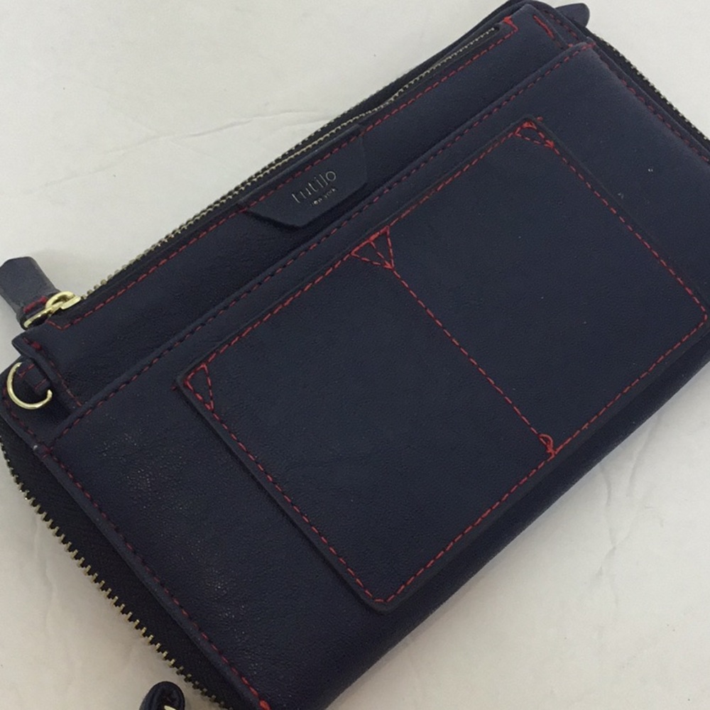Tutilo wallet / wristlet blue and red